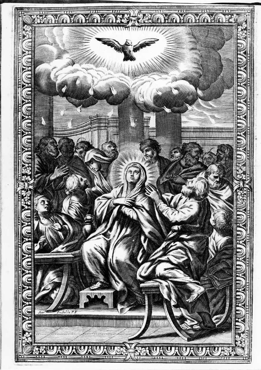 Pentecoste (stampa) di Piccini Elisabetta detta Suor Isabella (secondo quarto sec. XVIII)