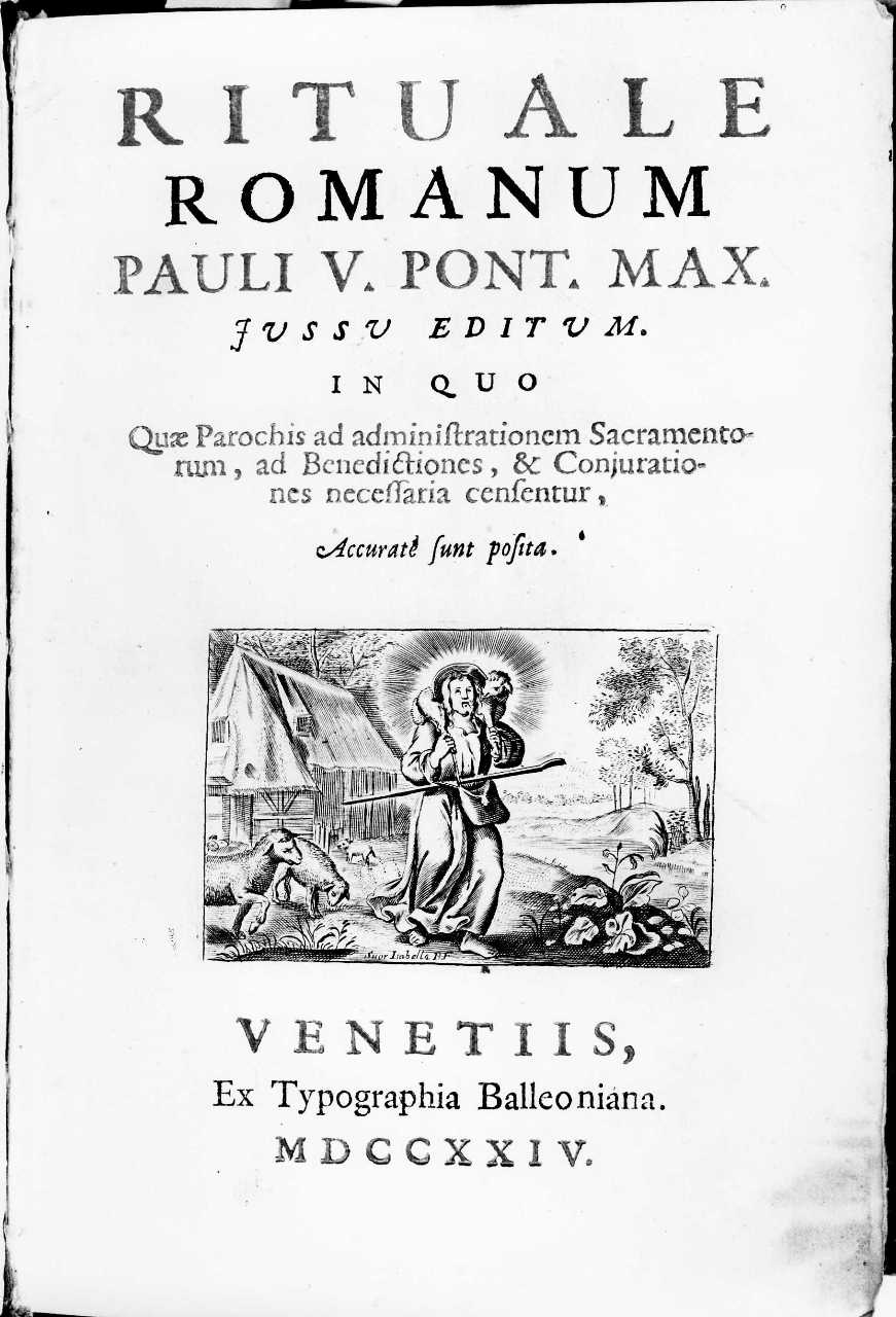Buon Pastore (stampa) di Piccini Elisabetta detta Suor Isabella (primo quarto sec. XVIII)