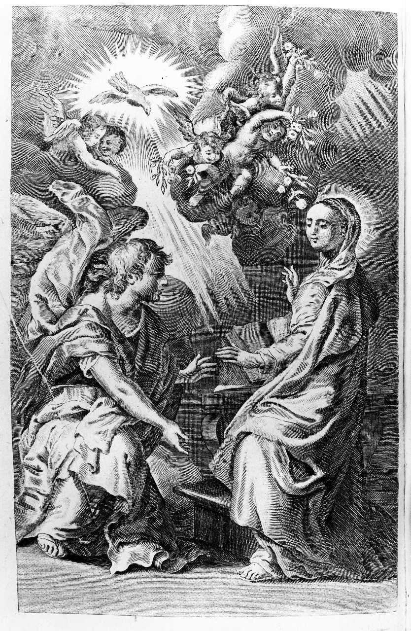 Annunciazione (stampa) - ambito italiano (inizio sec. XIX)