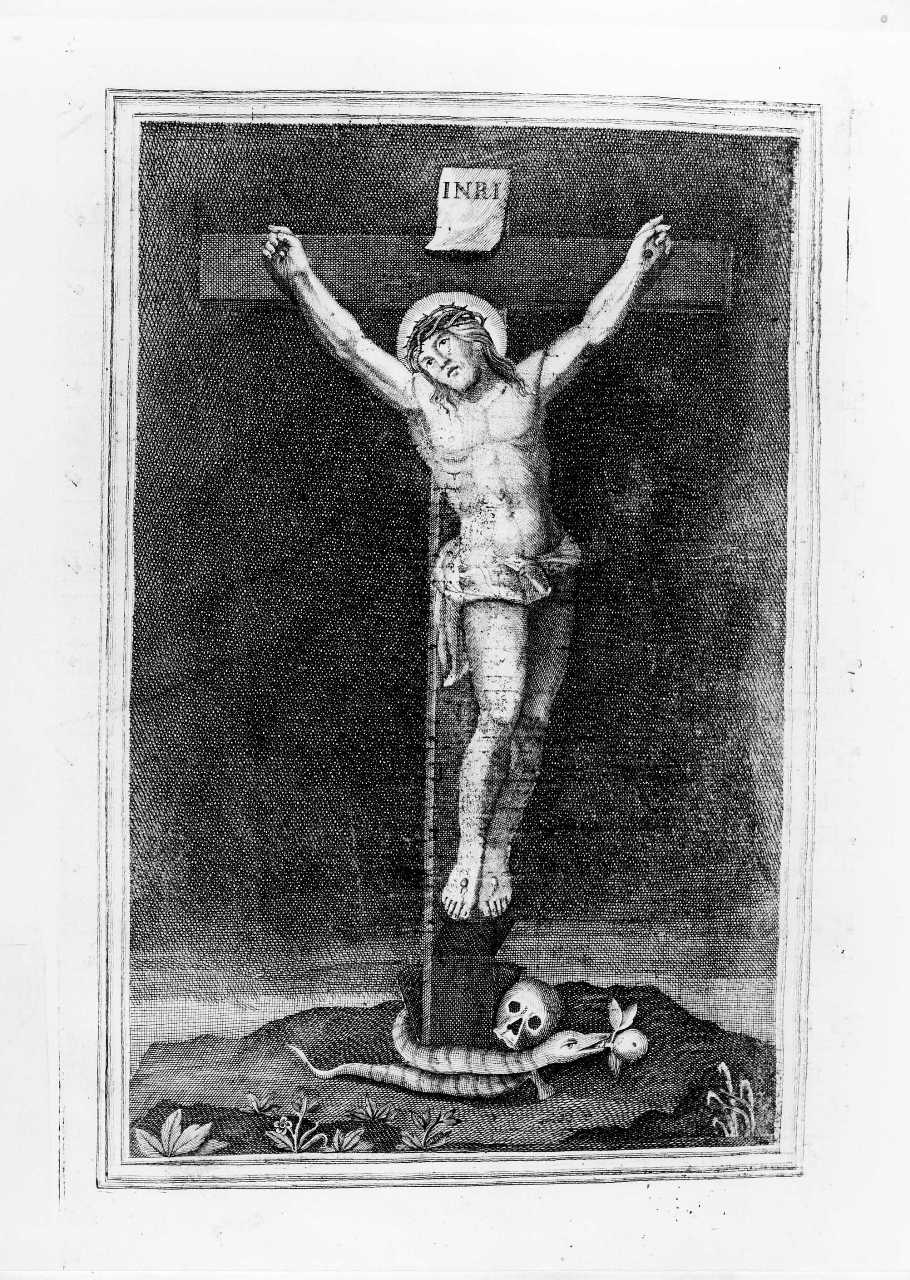 Cristo crocifisso (stampa) - ambito italiano (sec. XVIII)