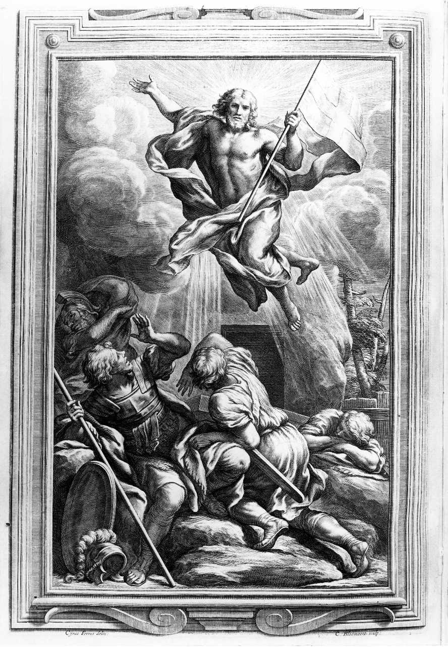 resurrezione di Cristo (stampa) di Ferri Ciro, Bloemaert Cornelis (terzo quarto sec. XVII)