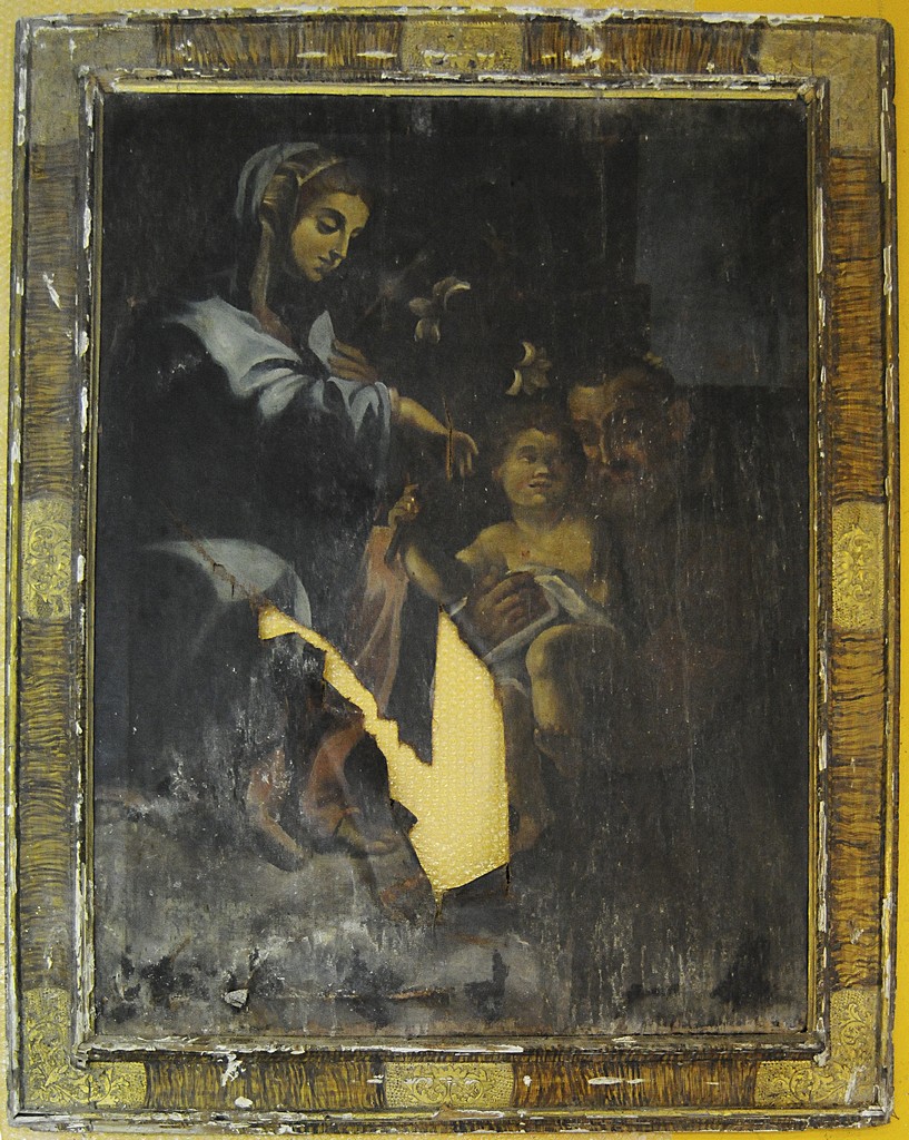 Sacra famiglia (dipinto, opera isolata) - ambito umbro (prima metà sec. XVII)