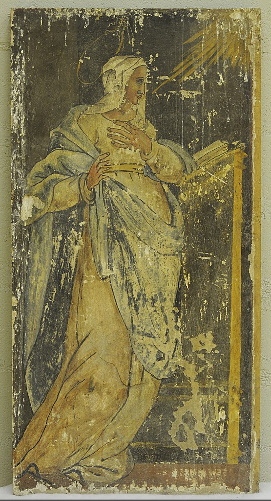 Madonna annunciata (dipinto, pendant) - ambito umbro-romano (sec. XVI)