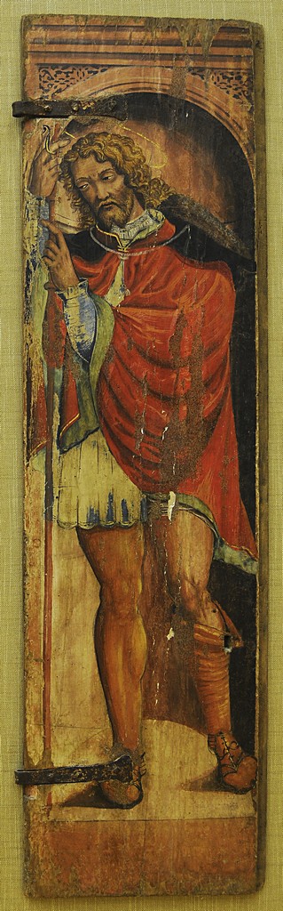 Sportelli di Collescille, San Rocco (sportello di tabernacolo dipinto, elemento d'insieme) di Angelucci Gaspare di Domenico (attribuito) (metà sec. XVI)