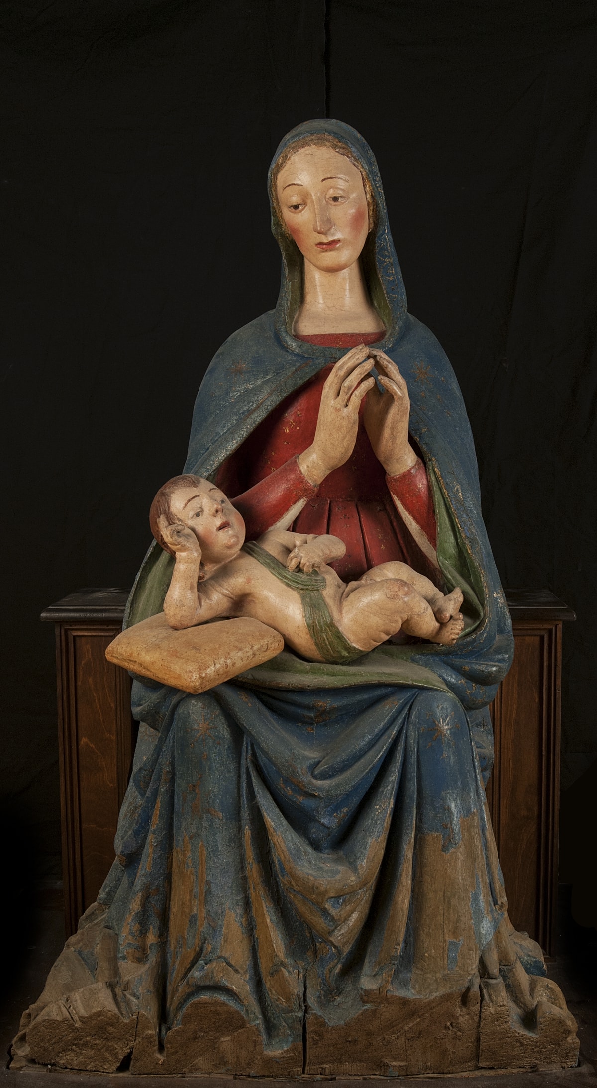 Madonna col Bambino in grembo (scultura lignea, opera isolata) - ambito umbro (primo quarto XVI)