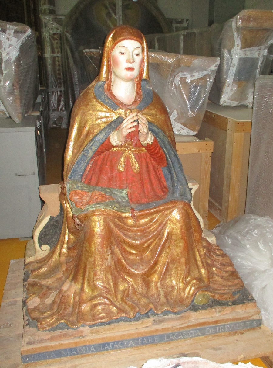 Madonna in adorazione (Scultura, opera isolata) - ambito umbro (XVI)