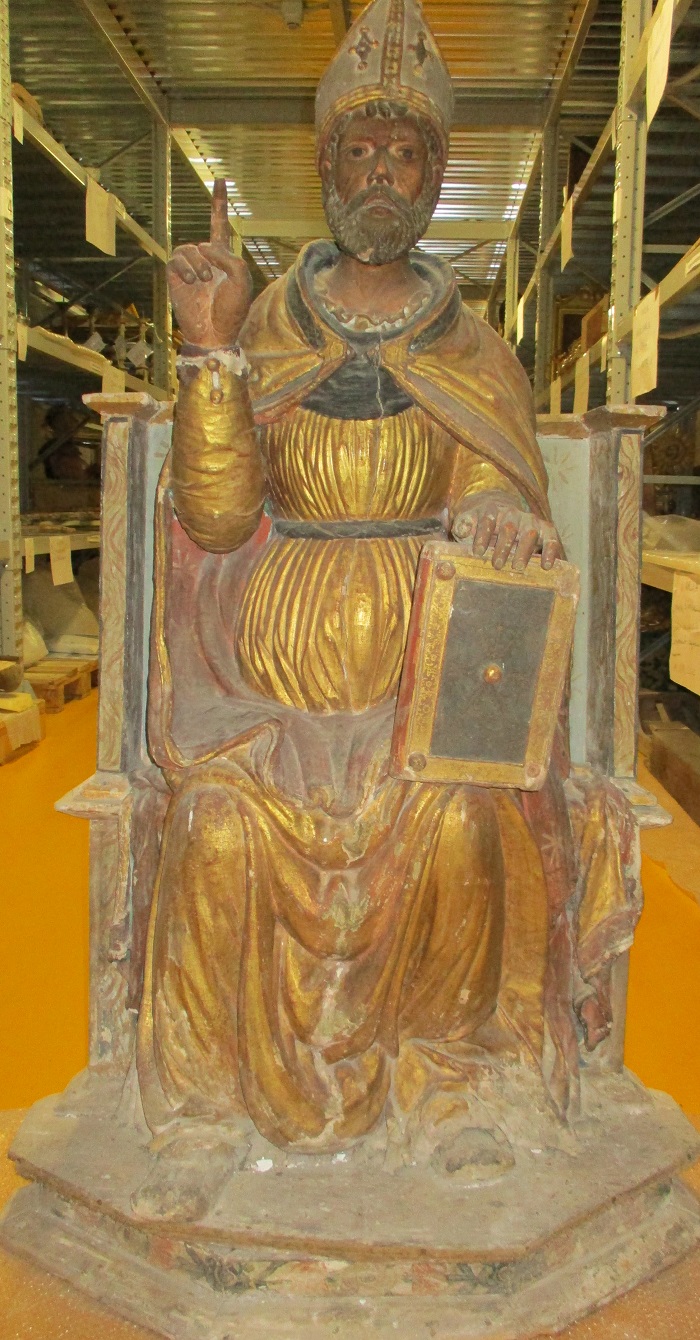 Sant'Egidio (scultura lignea, opera isolata) - bottega umbra (prima metà XVI)