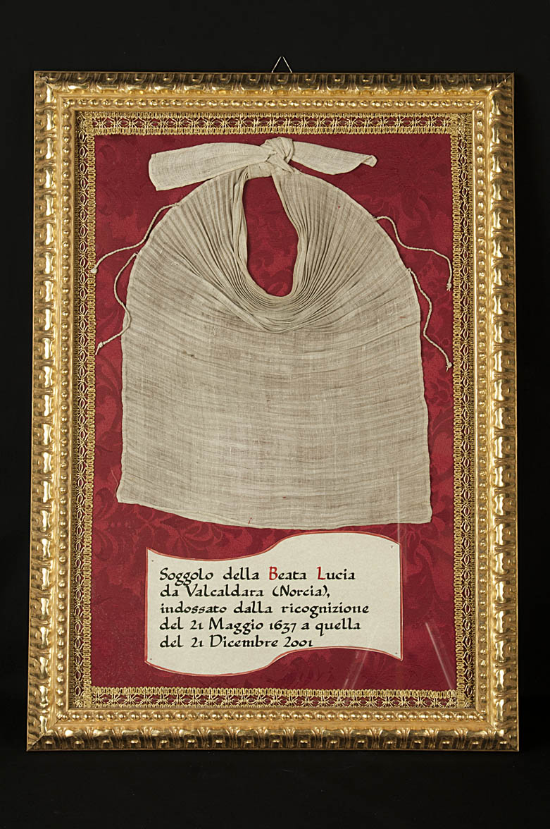 soggolo della Beata Lucia (reliquia, RITUALITÀ/ OGGETTI DEVOZIONALI)