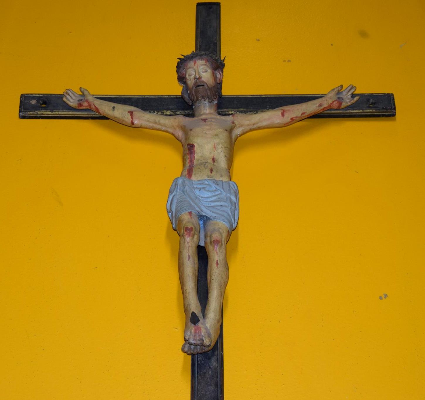 Crocifisso (scultura - scultura lignea policroma, opera isolata) di Giovanni Teutonico (bottega) - ambito tedesco (fine XV)