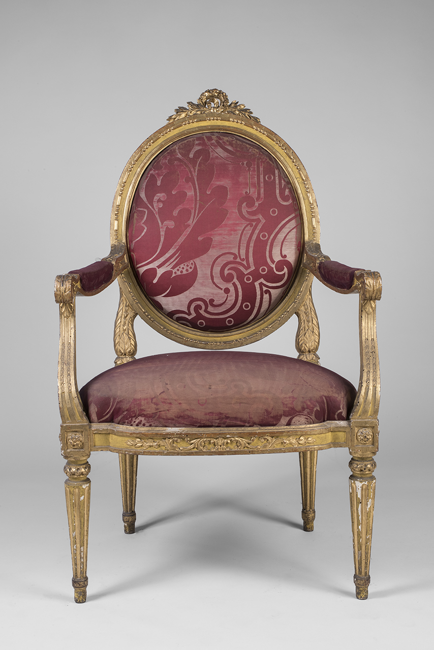 soggetto assente (poltrona - con braccioli, serie) - ambito piemontese (ultimo quarto XVIII)