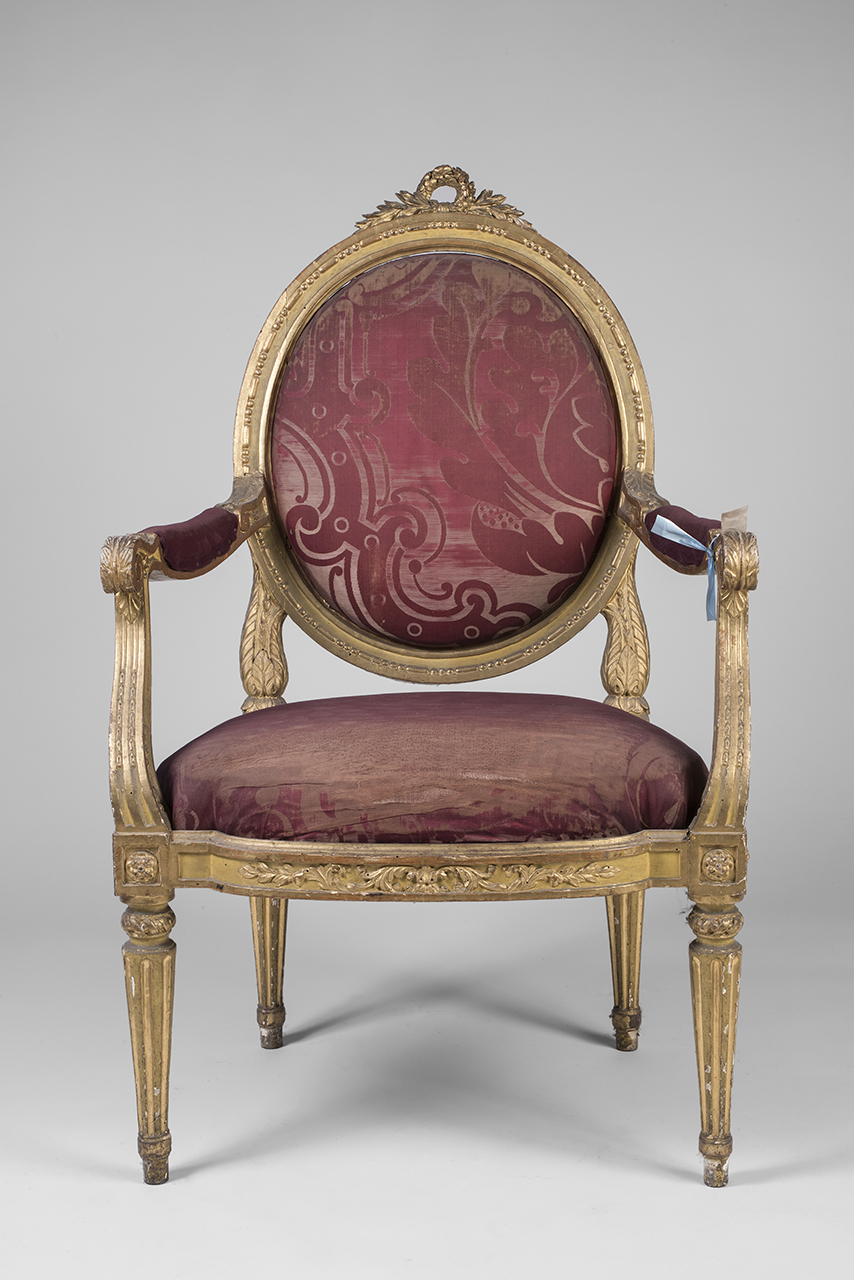 soggetto assente (poltrona - con braccioli, serie) - ambito piemontese (ultimo quarto XVIII)