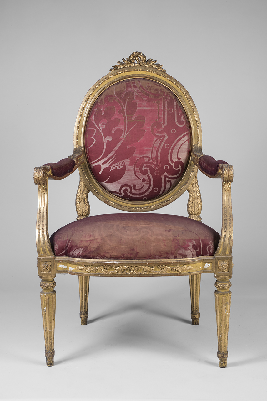 soggetto assente (poltrona - con braccioli, serie) - ambito piemontese (ultimo quarto XVIII)