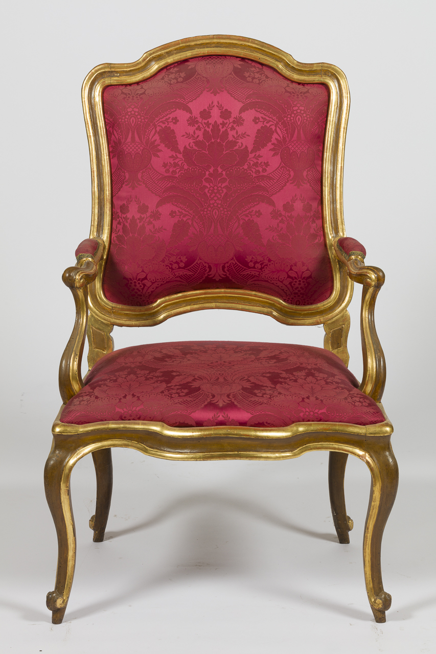 soggetto assente (poltrona - con braccioli, serie) - ambito piemontese (metà sec. XVIII)