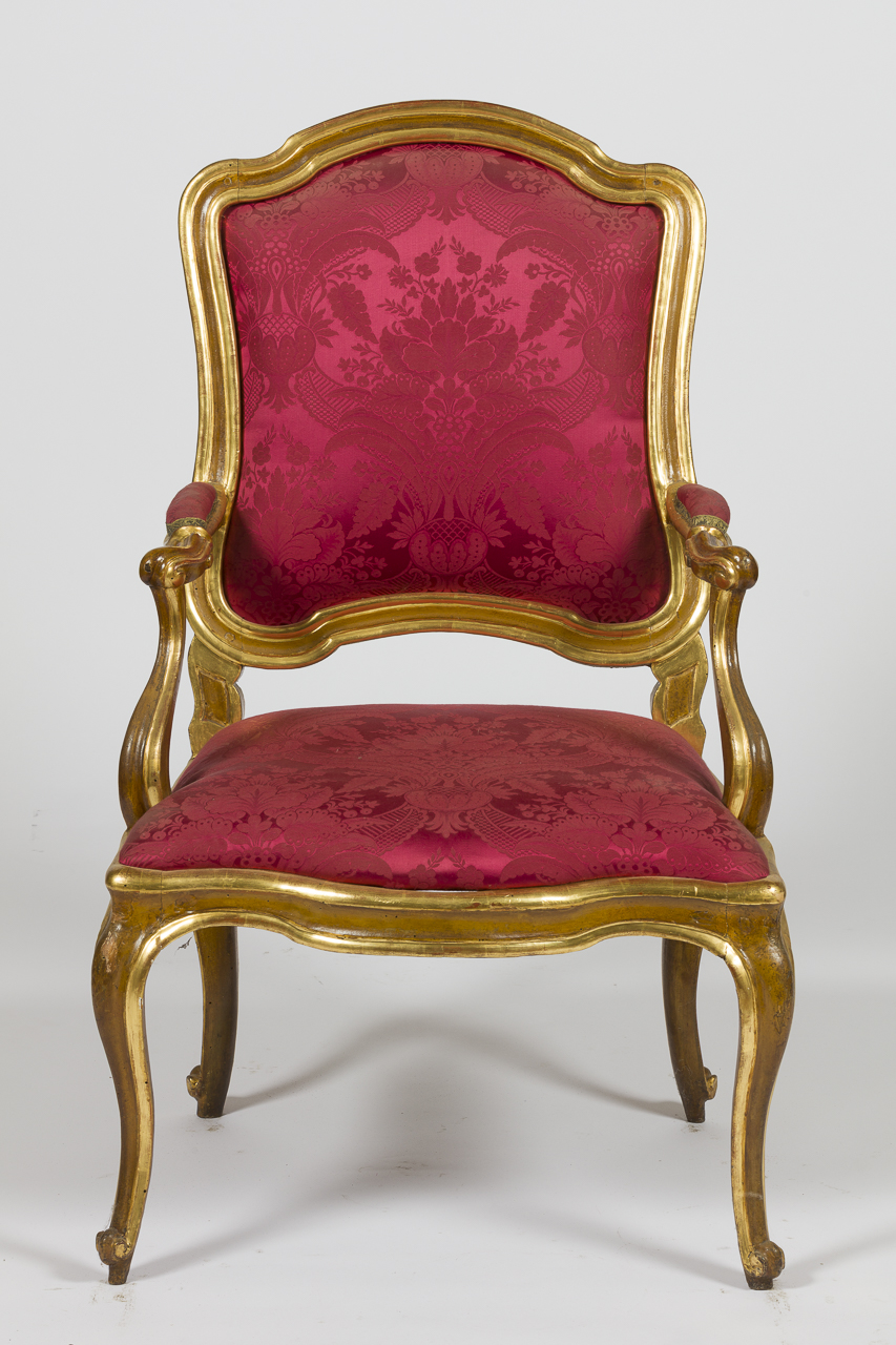 soggetto assente (poltrona - con braccioli, serie) - ambito piemontese (metà sec. XVIII)