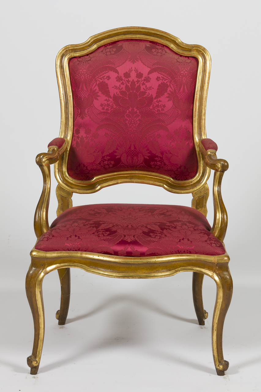 soggetto assente (poltrona - con braccioli, serie) - ambito piemontese (metà sec. XVIII)