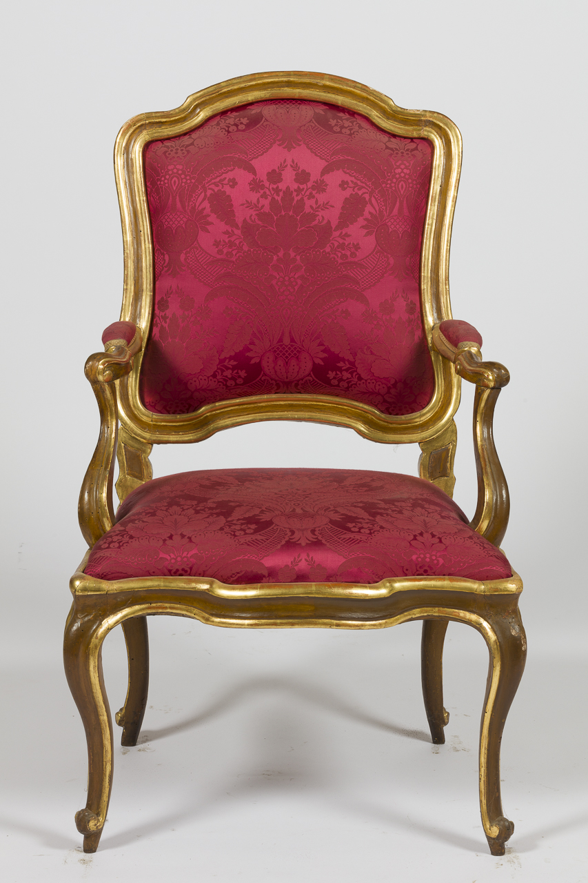 soggetto assente (poltrona - con braccioli, serie) - ambito piemontese (metà sec. XVIII)