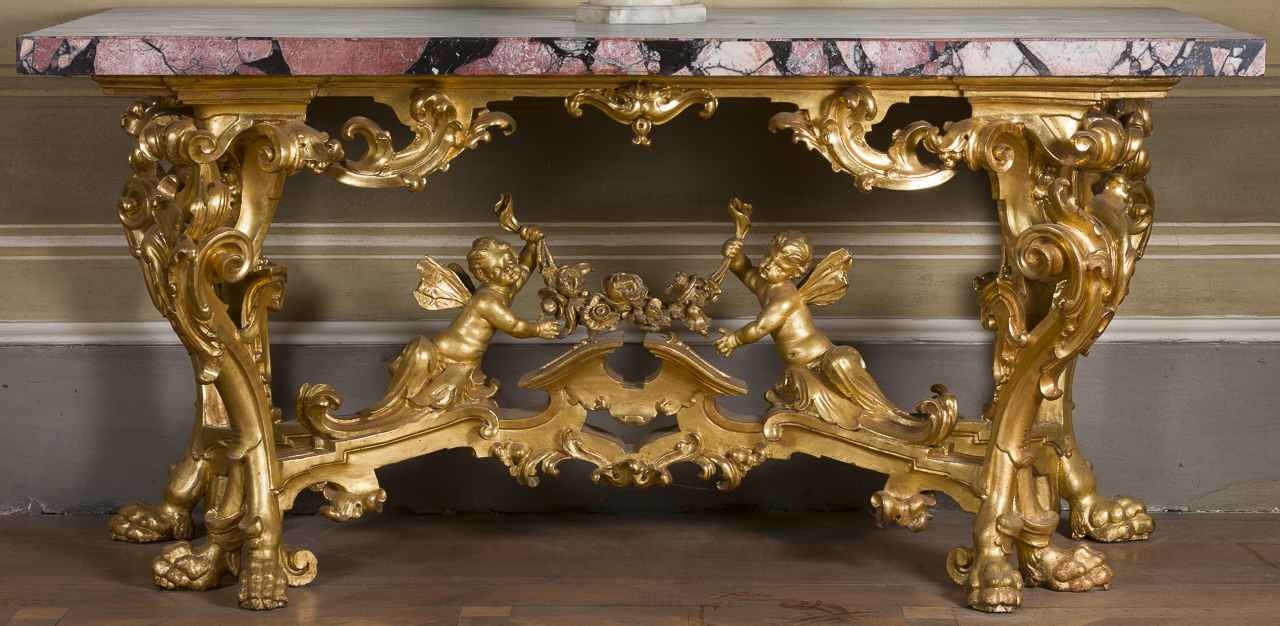 Amorini (console - rettangolare, coppia) - ambito romano (prima metà sec. XVIII)
