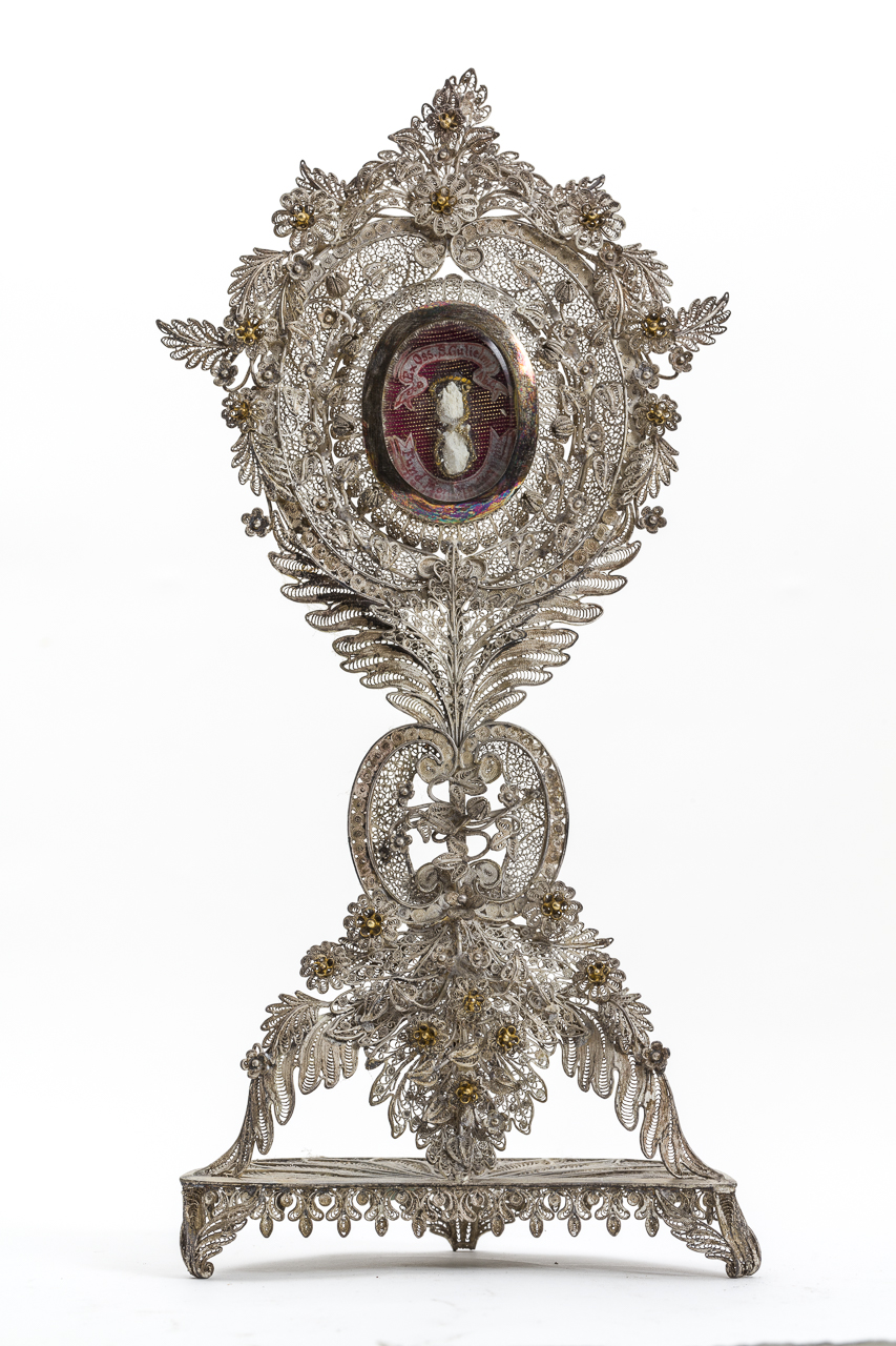 soggetto assente (reliquiario-ostensorio, opera isolata) - ambito italiano (seconda metà sec. XIX)