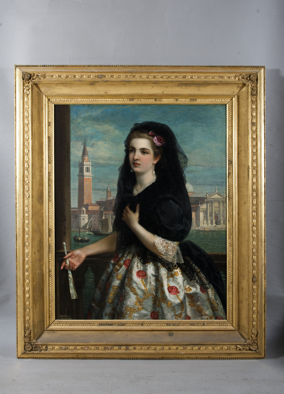 ritratto di Margherita di Savoia (dipinto, opera isolata) di Locatello, Gian Francesco (terzo quarto sec. XIX)