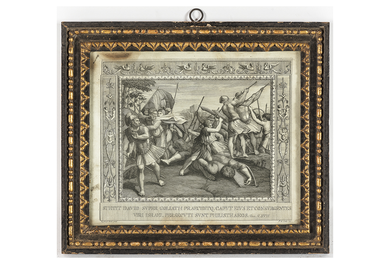 David decapita Golia (stampa, serie) di Del Col, Pellegrino, Bonaccorsi, Piero di Giovanni detto Perin del Vaga (fine/ inizio XVIII/ XIX)