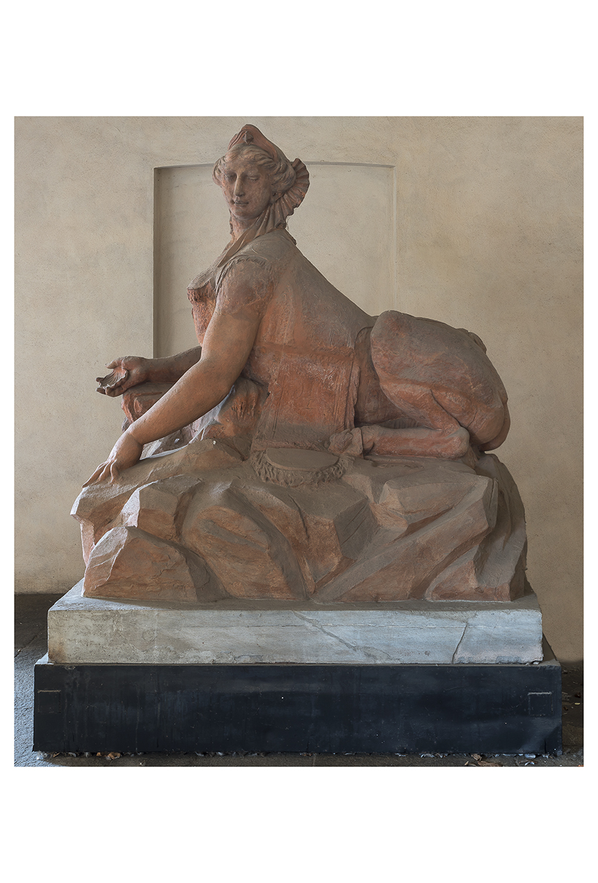 sfinge (scultura, opera isolata) - ambito francese, manifattura piemontese, manifattura francese (metà XVIII)