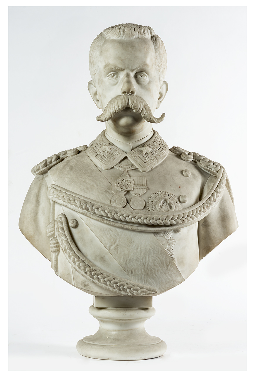 ritratto di Umberto I di Savoia (busto, opera isolata) di Genua, Carmine (ultimo quarto XIX)