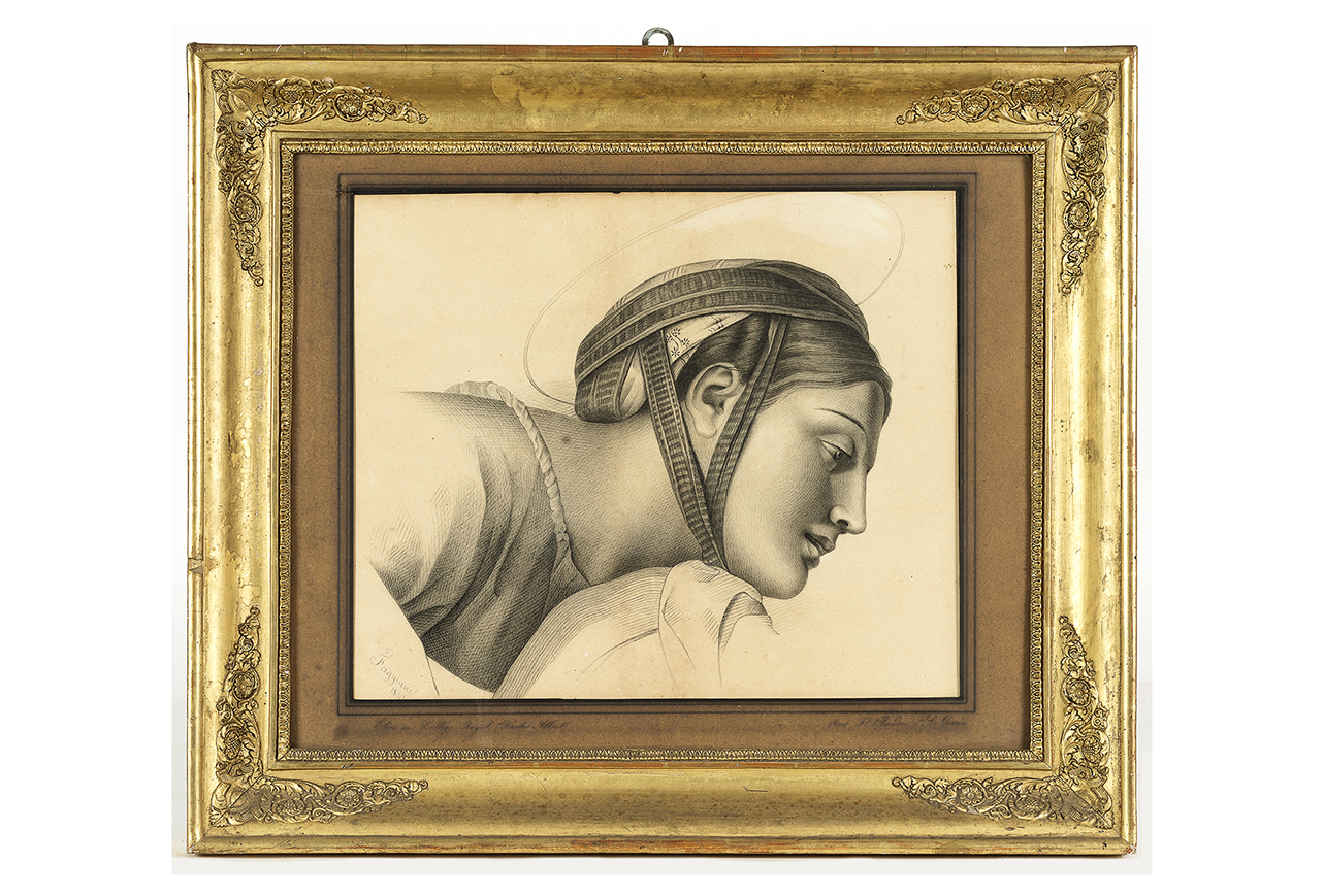 figura femminile (disegno, opera isolata) di Faggiani, Carlo (secondo quarto XIX)