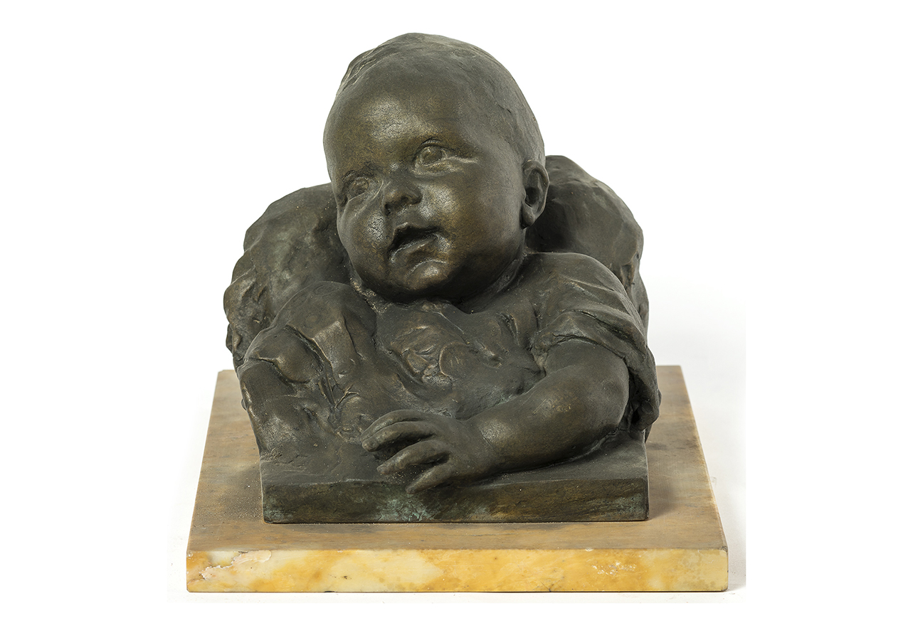 ritratto di Vittorio Emanuele di Savoia neonato (busto, opera isolata) di Dal Castagnè, Albino (secondo quarto XX)