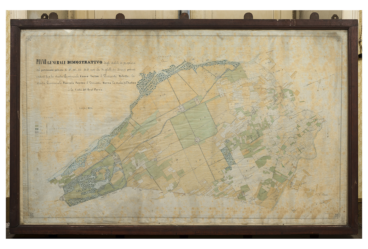 pianta del territorio racconigese (pianta topografica, opera isolata) di Roccati, Giuseppe (metà XIX)