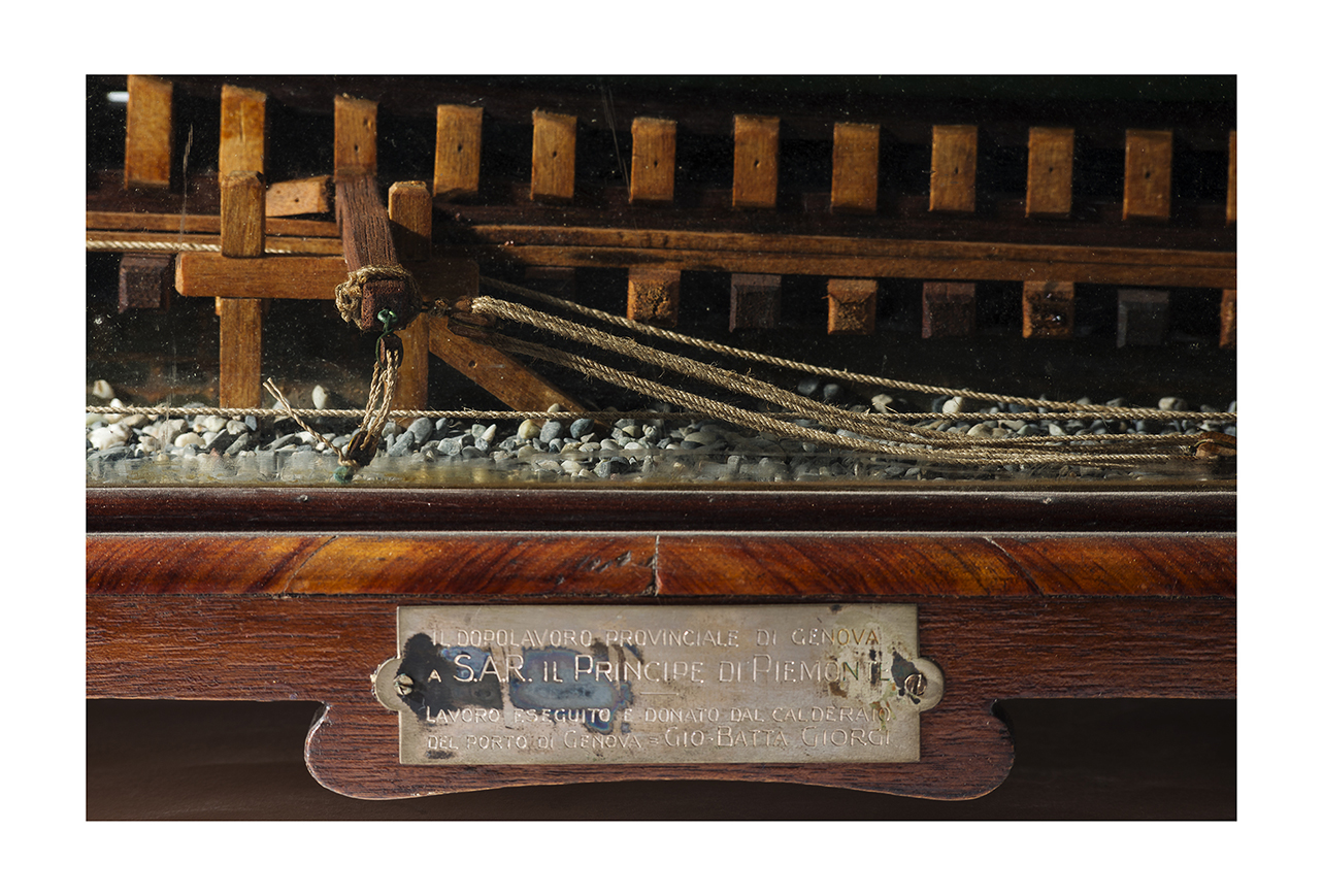 modello del veliero a vapore Rosa (modellino di nave, opera isolata) di Giorgi Giovanni Battista (secondo quarto sec. XX)