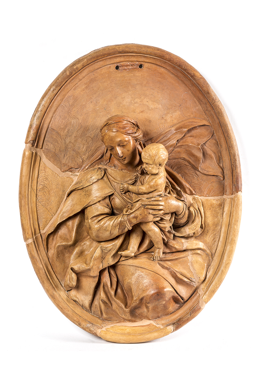 Madonna con Bambino (Scultura, opera isolata) di Ladatte Francesco (attribuito) (metà sec. XVIII)