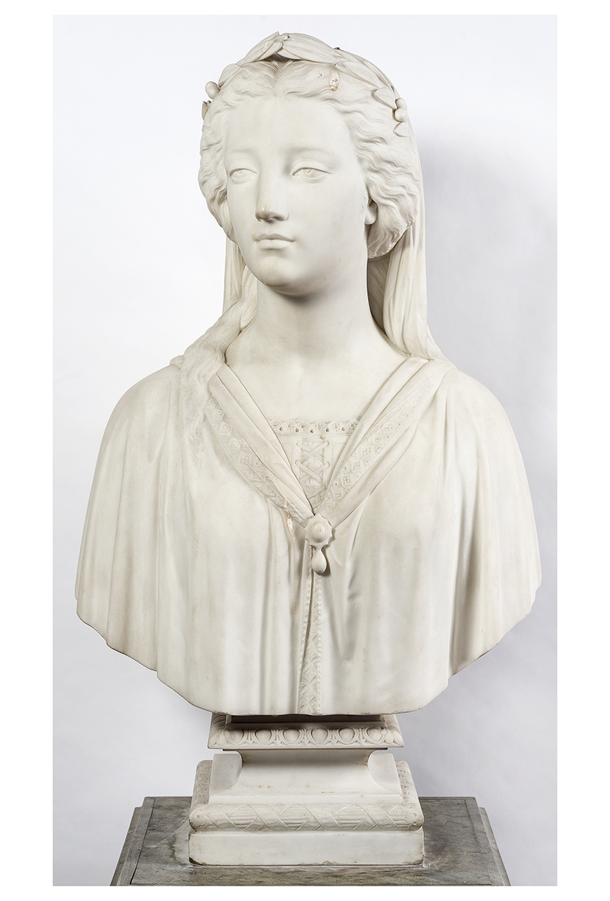 ritratto di Beatrice Portinari (Busto, opera isolata) di Romoli Pietro (seconda metà sec. XIX)