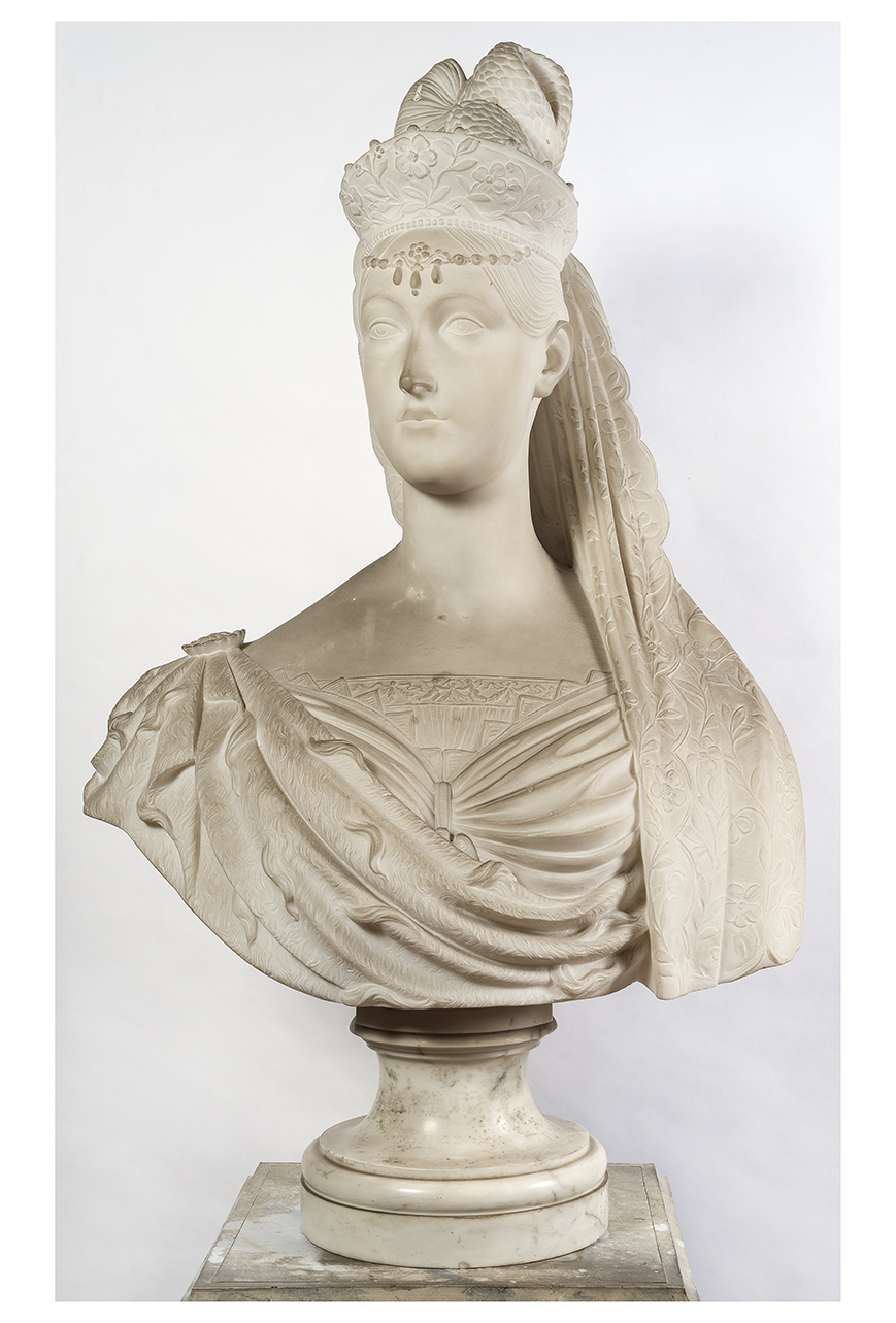 ritratto di Maria Cristina delle Due Sicilie (Busto, opera isolata) - ambito piemontese (prima metà sec. XIX)