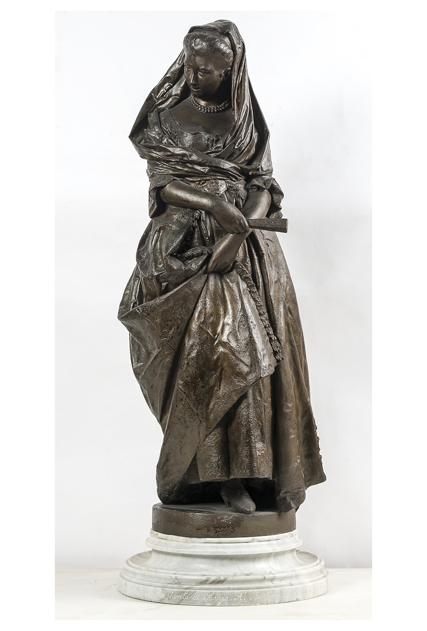 ritratto di Margherita di Savoia (Statua, opera isolata) di Benvenuti Augusto (ultimo quarto sec. XIX)