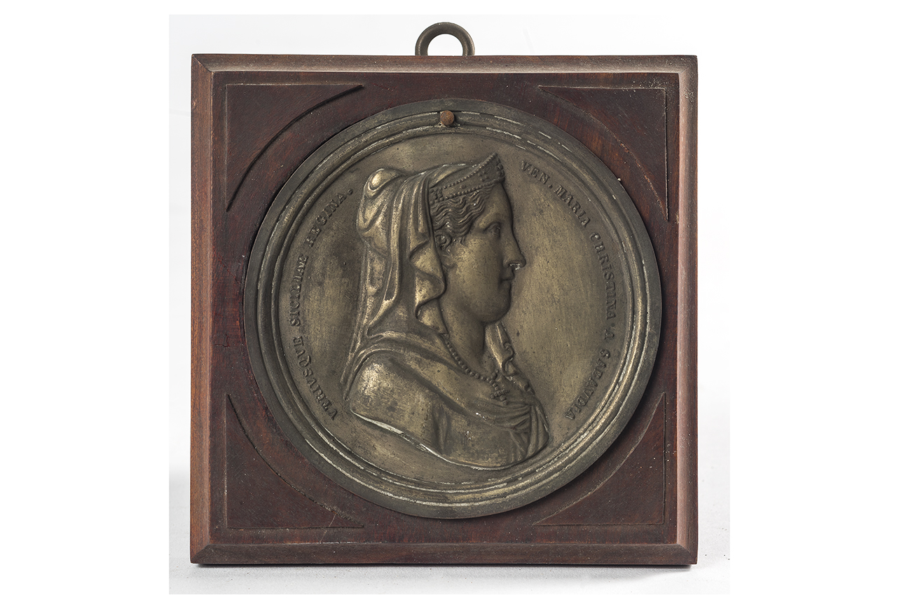 ritratto di Maria Cristina di Savoia (medaglione devozionale, opera isolata) - ambito Italia meridionale (prima metà sec. XX)