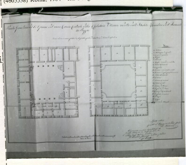 pianta (disegno architettonico) di Aliberti R (XIX)