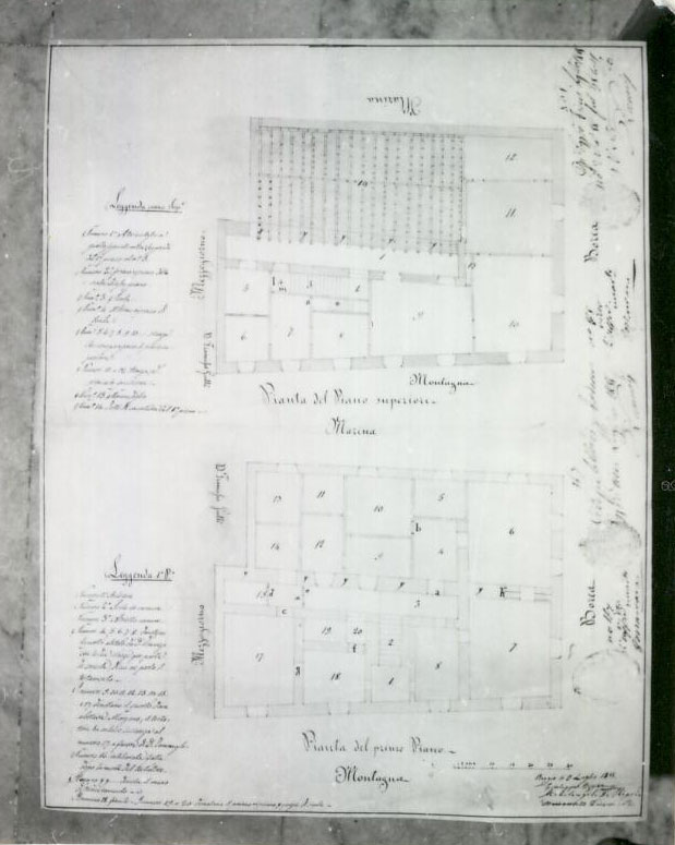 pianta (disegno architettonico) di Rizzica Giuseppe, De Virgilio Michelangelo, Durante Tommaso (XIX)