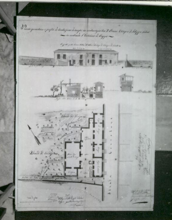 planimetria (disegno tecnico) di Marra Francesco Saverio, Scopelliti G. Ferdinando, Lofaro Filippo (XIX)