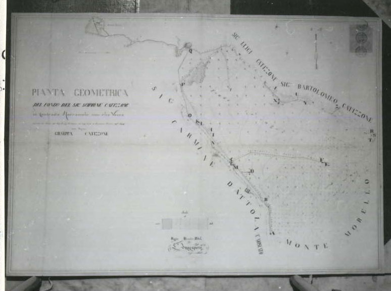 planimetria (disegno tecnico) di Rizzica Giuseppe (XIX)