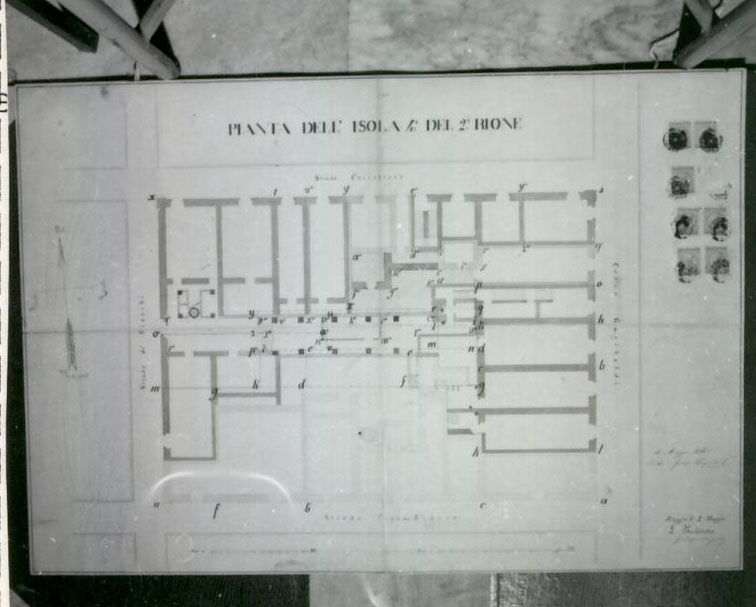 pianta (disegno architettonico) di Rizzica Giuseppe (XIX)
