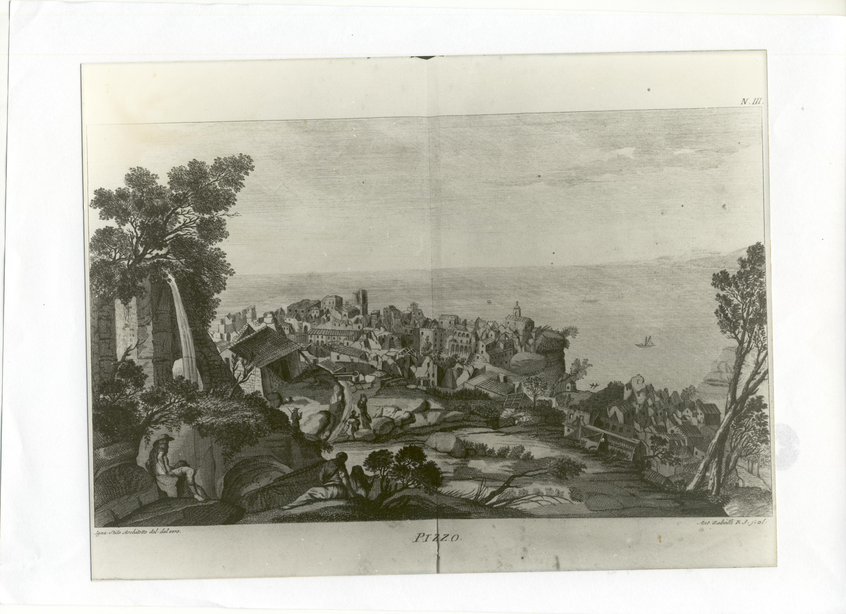 Pizzo, vista, panorama, profilo di una città (stampa, serie) di Stile Ignazio, Zaballi Antonio, Schiantarelli Pompeo (XVIII)