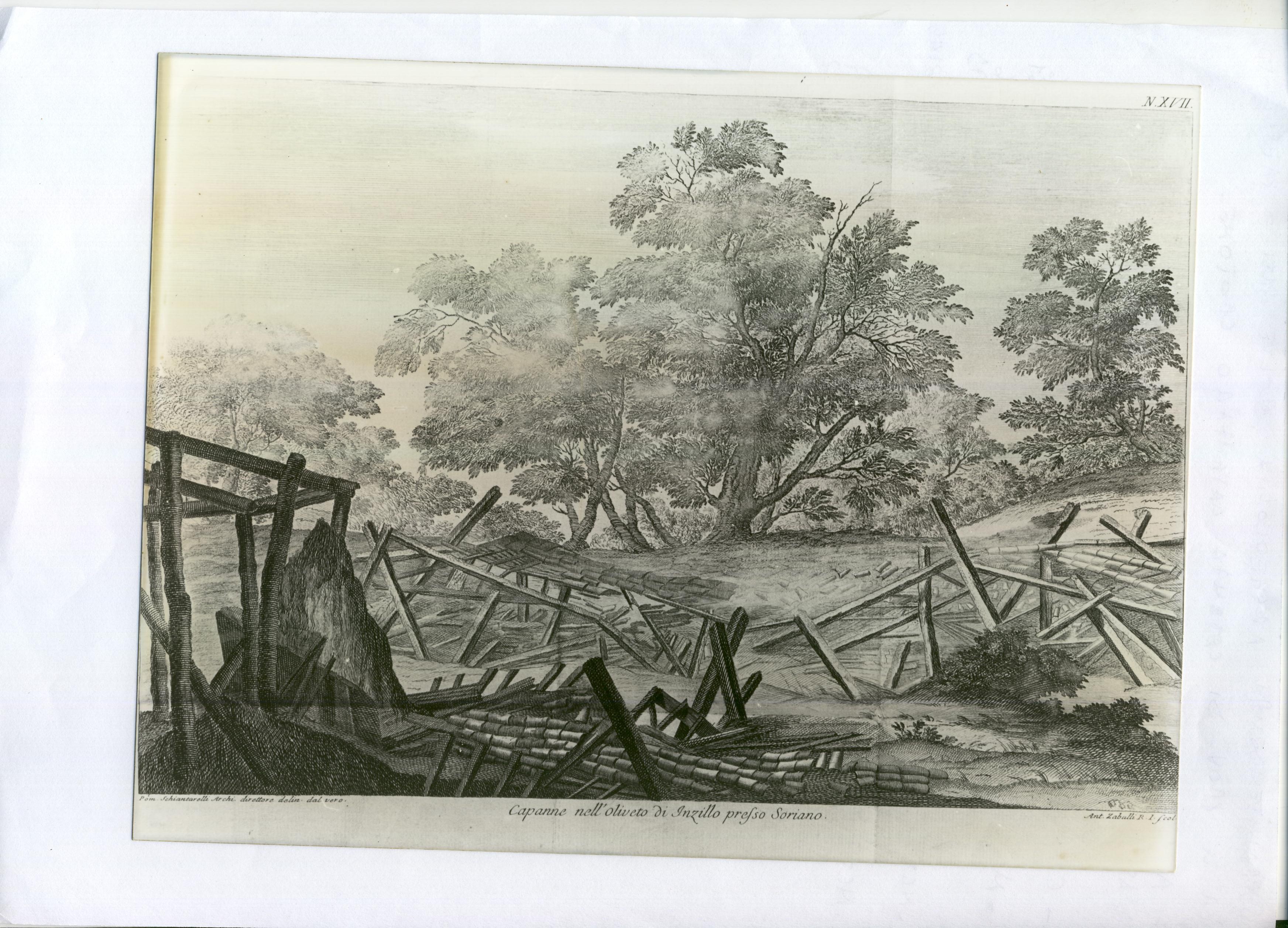 conseguenze del sisma, terremoto (stampa, serie) di Schiantarelli Pompeo, Zaballi Antonio (XVIII)