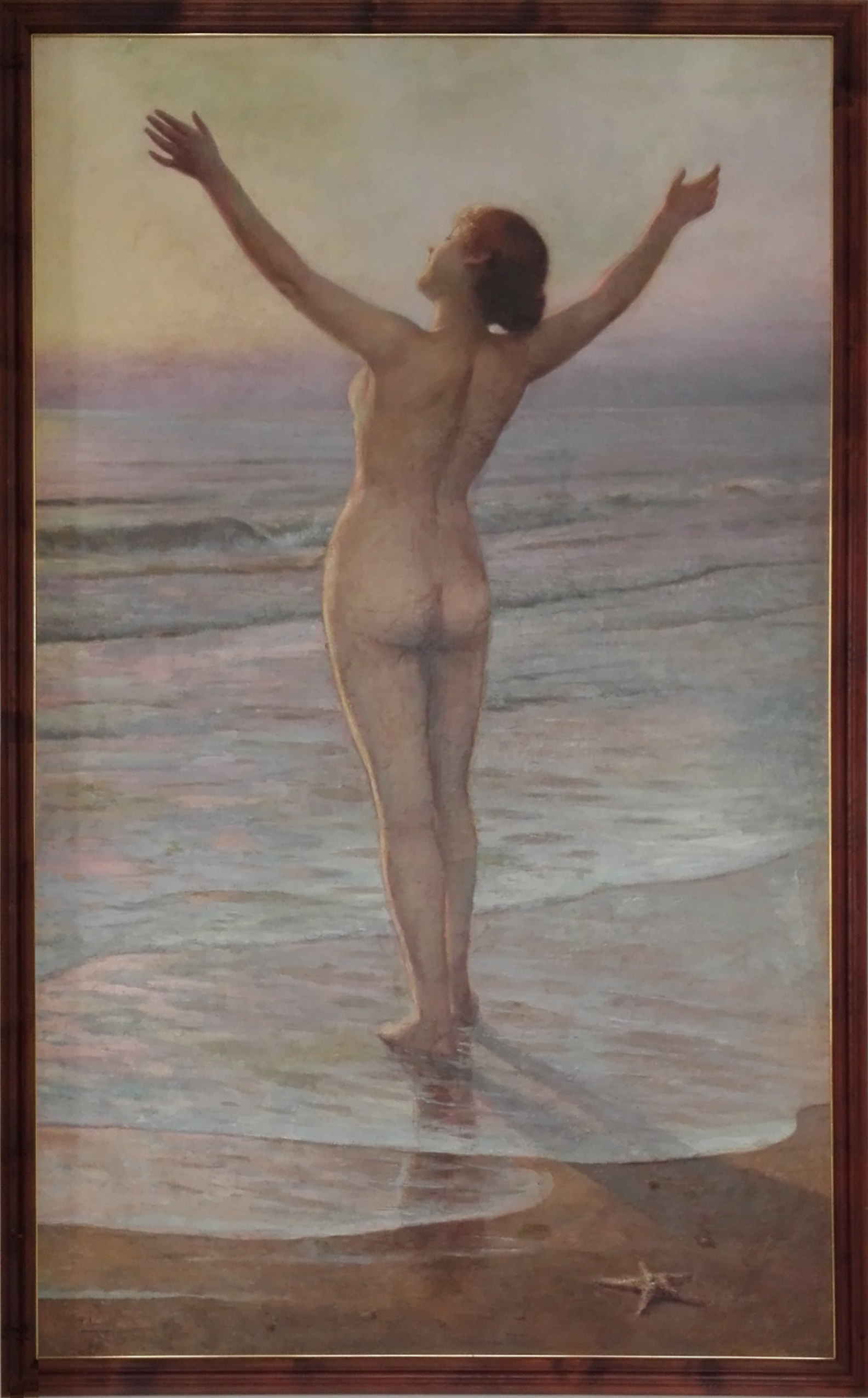 Saluto all'aurora, Nudo di donna (dipinto) di Celommi Pasquale (prima metà sec. XX)