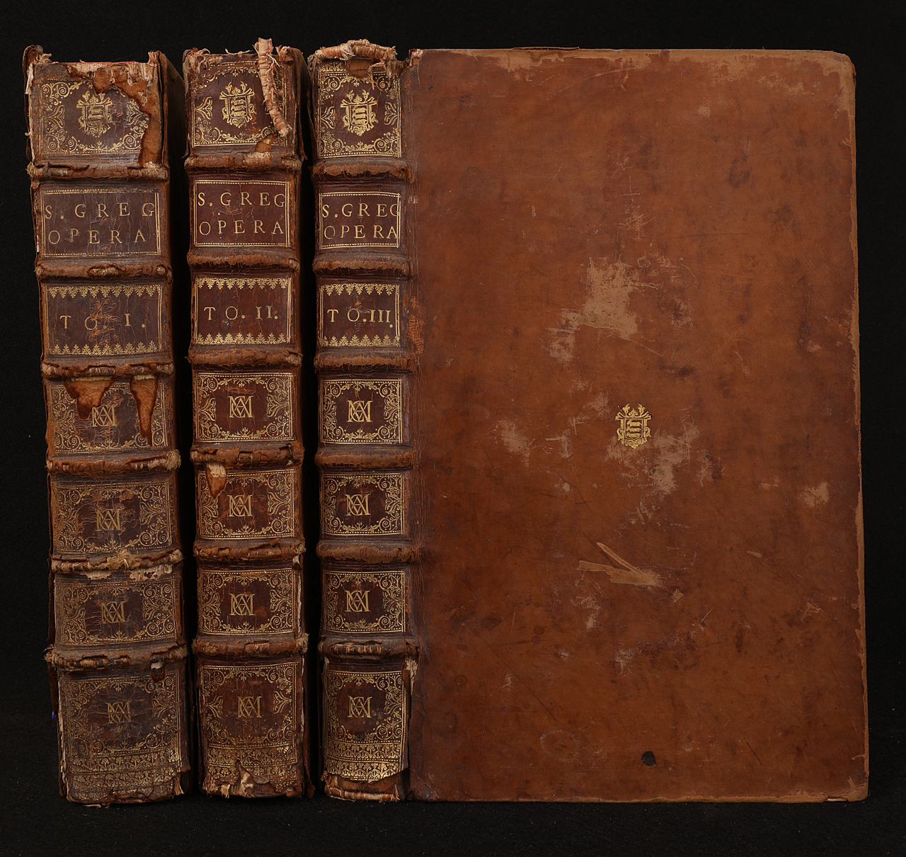 legatura piena - alle armi, serie - ambito francese (ultimo quarto XVII)