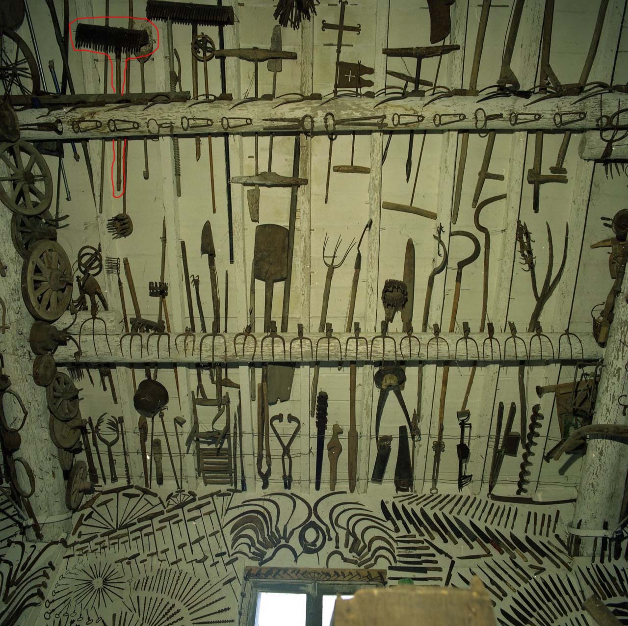 rastél da far i fiocch (rastrello per sfioccare (v), STRUMENTI E ACCESSORI/ AGRO-SILVO-PASTORALI)