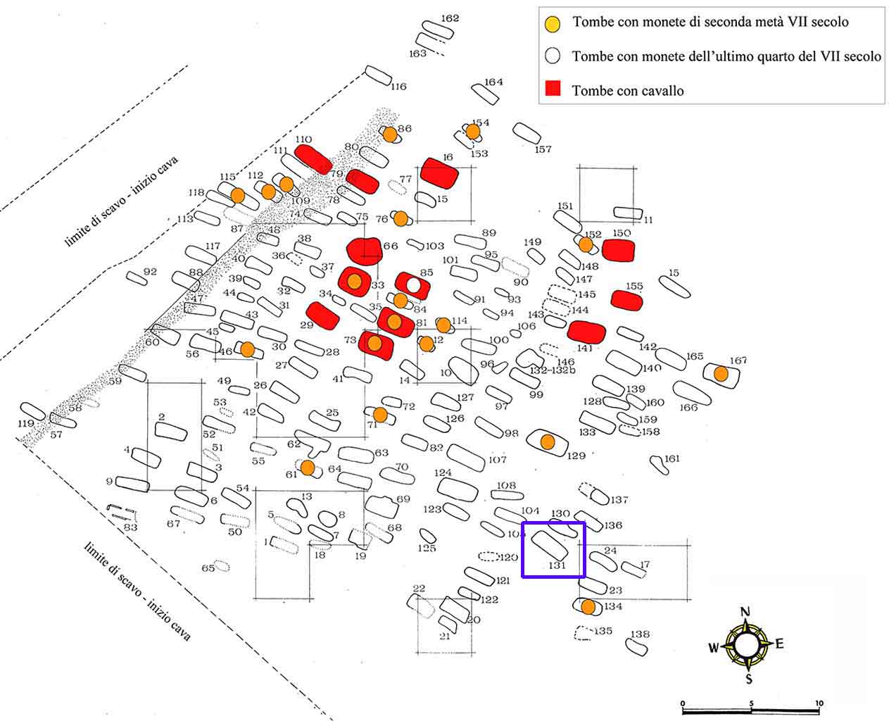 n.131/Vicenne (tomba, area ad uso funerario) - Campochiaro (CB)  (inizio Altomedioevo)
