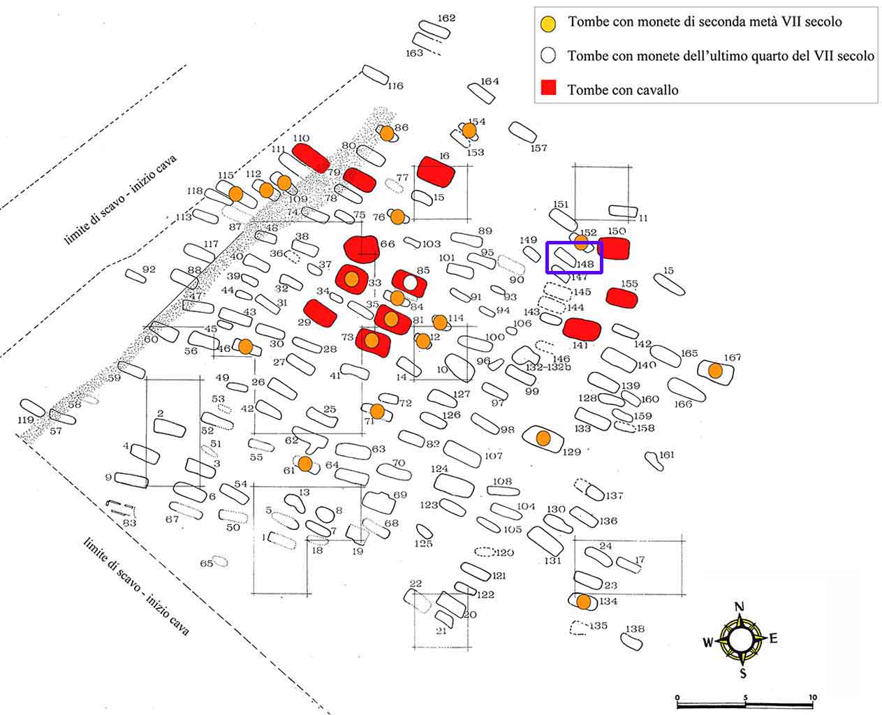 n.148/Vicenne (tomba, area ad uso funerario) - Campochiaro (CB)  (inizio Altomedioevo)