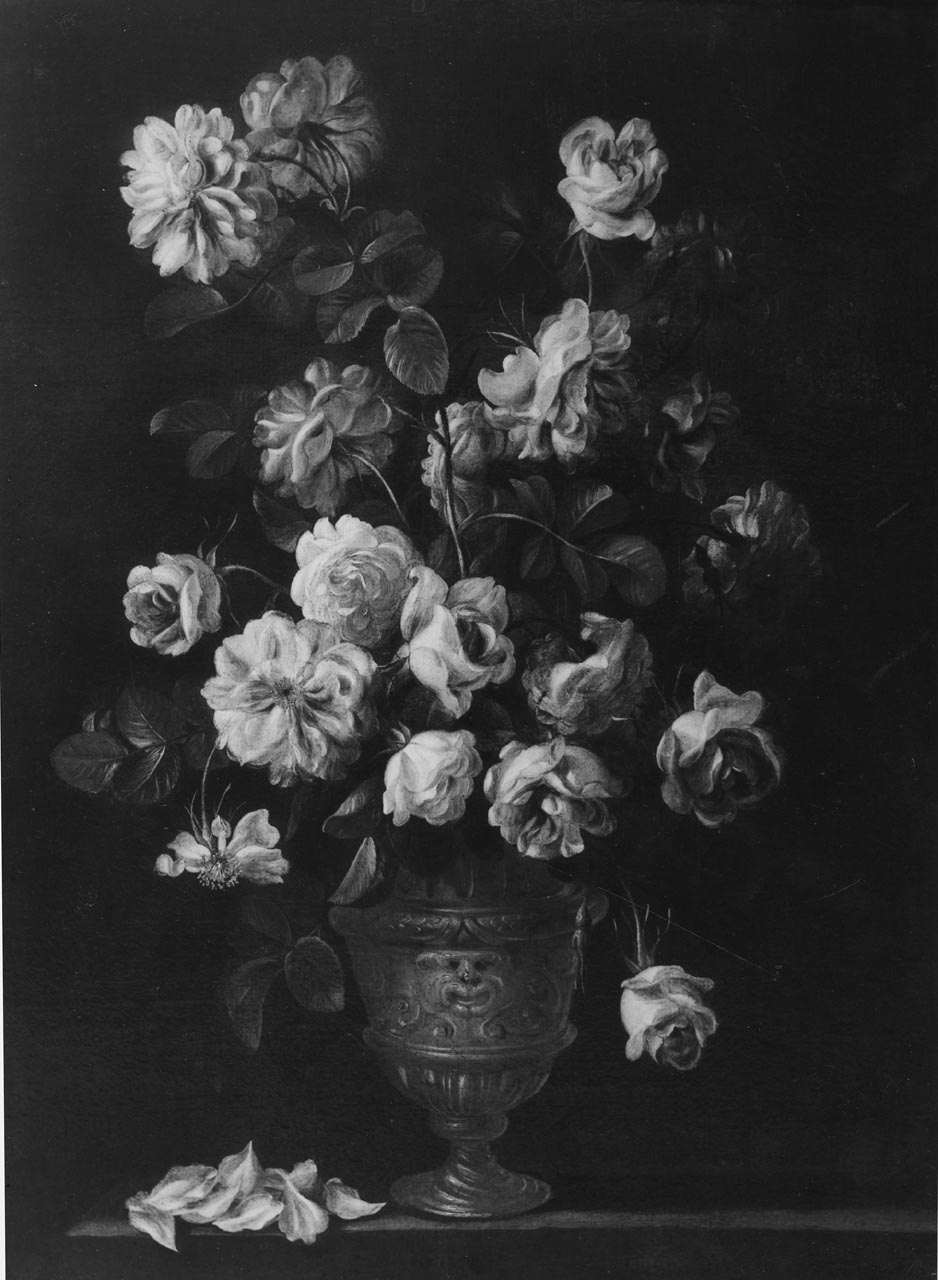 vaso con rose (dipinto) di Stanchi Giovanni (sec. XVII)