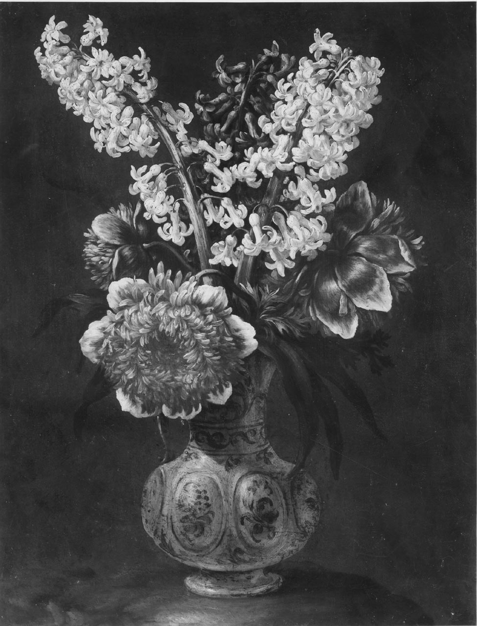 vaso con anemoni e giacinti (dipinto) di Bimbi Bartolomeo (sec. XVIII)