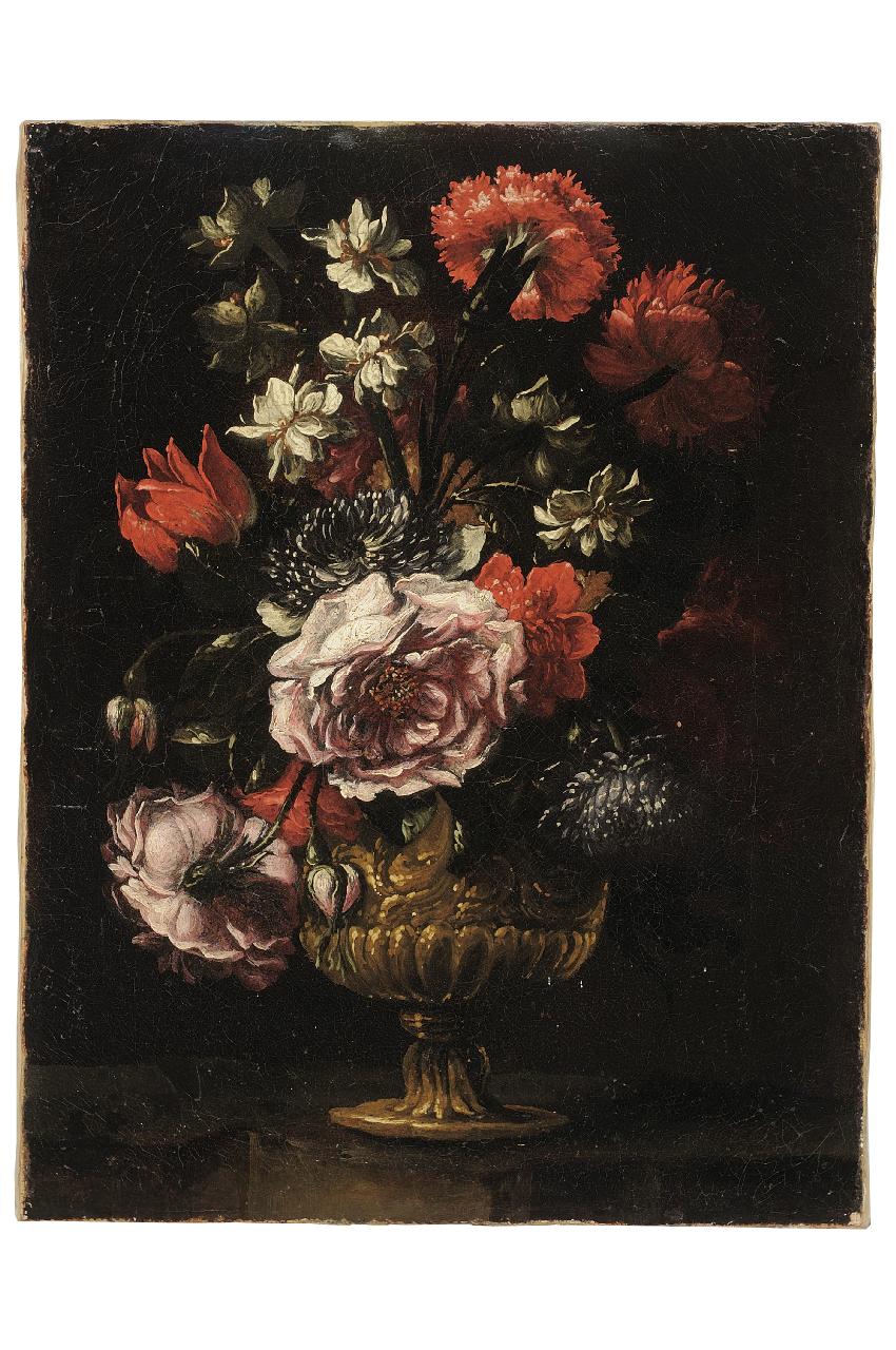 vaso con fiori (dipinto) di Scacciati Andrea (bottega) (sec. XVIII)